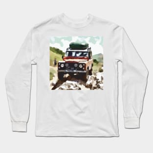 Landrover Defender Classic in Scottland, U.K. Long Sleeve T-Shirt